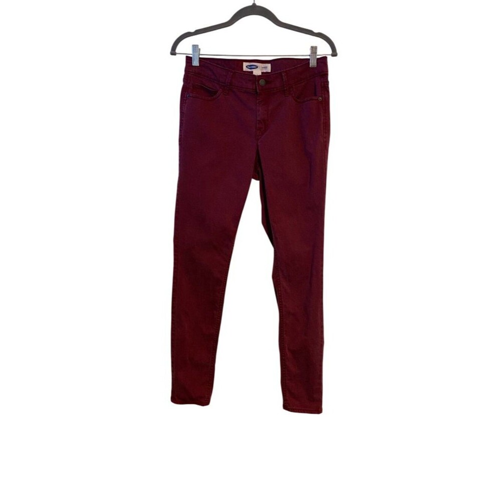 Old Navy Rockstar Women's 6 Wine Red Jeans Super Skinny Pants Casual Comfy
